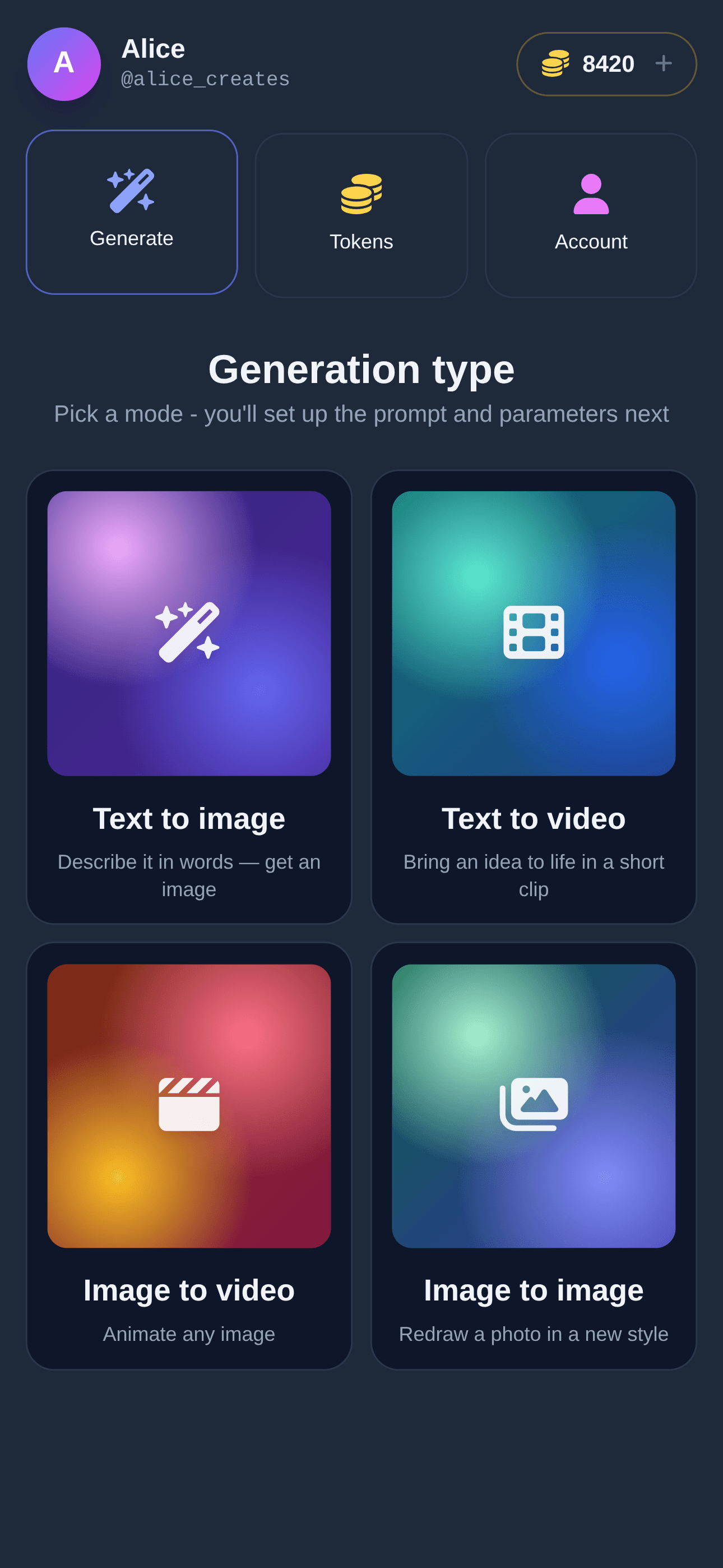 Home screen
